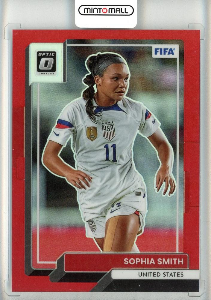 2022-23 Panini Donruss Sophia Smith Red #129 soccer trading card numbered 030 of 165