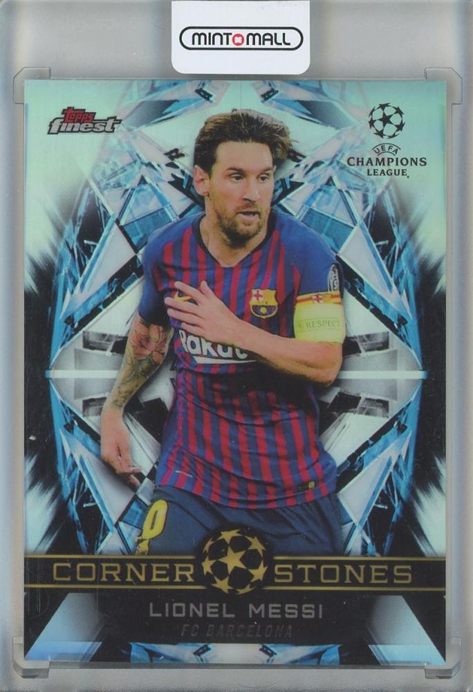 2018-19 Finest UEFA Champions League Lionel Messi Cornerstones #FCLM trading card FC Barcelona