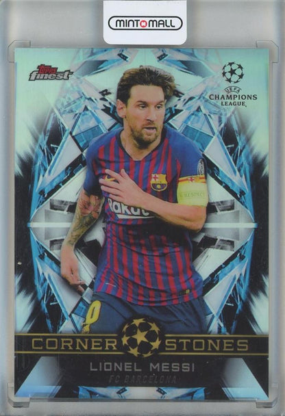 2018-19 Finest UEFA Champions League Lionel Messi Cornerstones #FCLM trading card FC Barcelona