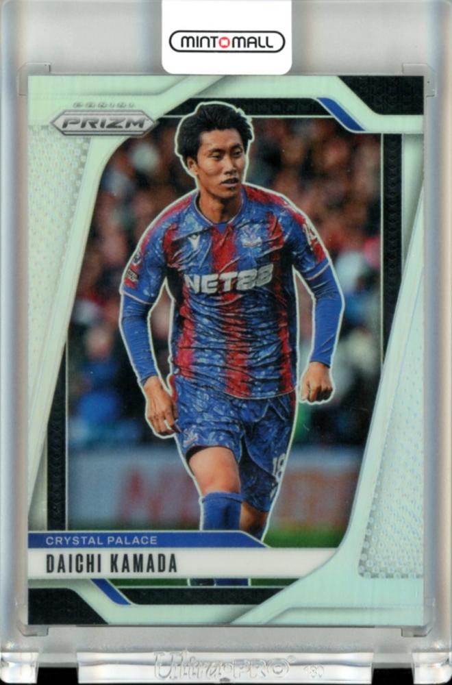 2024-25 Panini Prizm Premier League Daichi Kamada Base Silver Prizm Parallel trading card featuring Crystal Palace