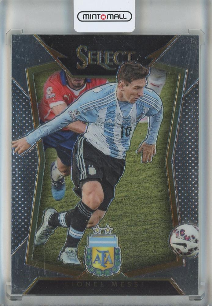 2015-16 Select Lionel Messi #65 Argentina soccer trading card with player image and statistics