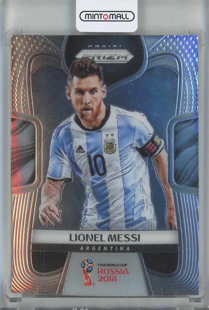 2018 Panini Prizm World Cup Lionel Messi #1 trading card from Argentina featuring Lionel Messi