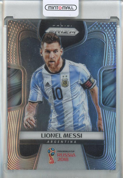 2018 Panini Prizm World Cup Lionel Messi #1 trading card from Argentina in used condition