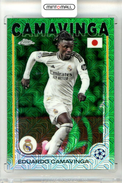 2025 Topps Uefa Japan Edition Eduardo Casmavinga Green Mojo Parallel trading card #93 Real Madrid C.F.