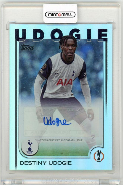 2024-25 Topps UEFA Club Competitions Destiny Udogie Autograph card from Tottenham Hotspur