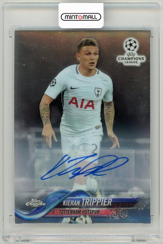 2017-18 Topps Chrome UEFA Champions League Kieran Trippier Autograph #20 trading card from Tottenham Hotspur
