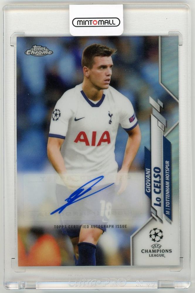 2019-20 Topps Chrome UEFA Champions League Giovani Lo Celso autograph trading card from Tottenham Hotspur