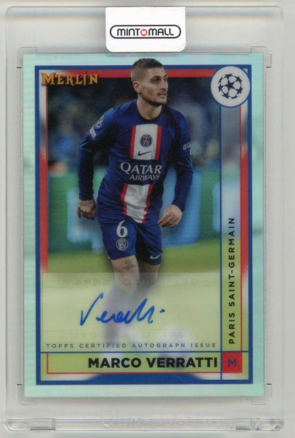 2022-23 Topps Merlin Chrome UEFA Club Competitions Marco Verratti autograph card from Paris Saint-Germain