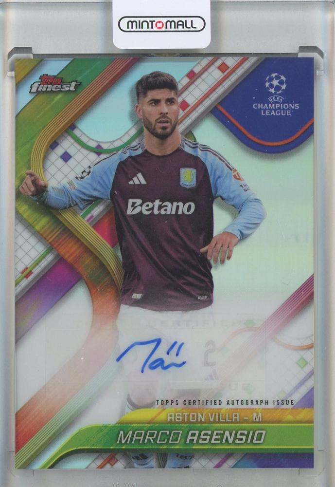 2024-25 Finest UEFA Club Competitions Marco Asensio Autograph Card serial #BAMA featuring Aston Villa