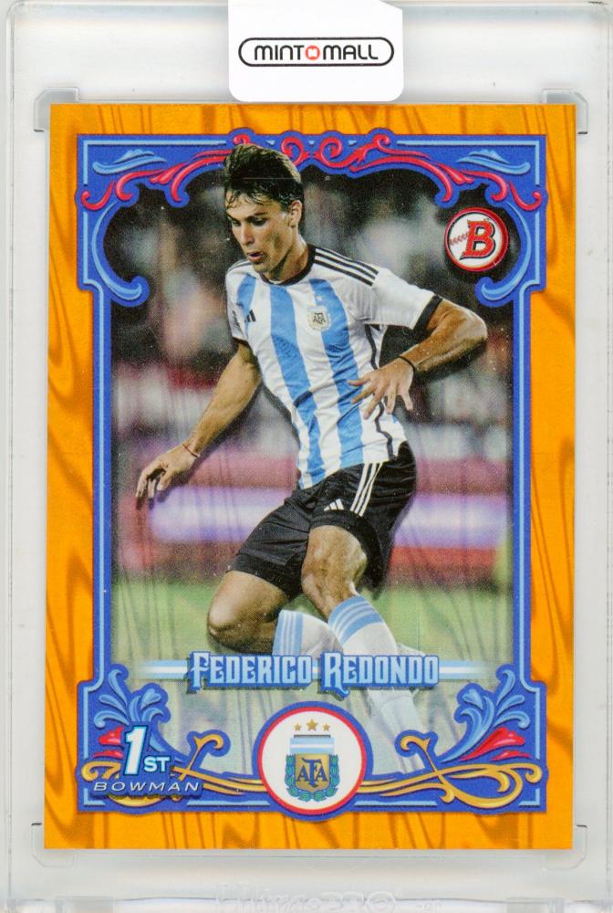 2023 Topps Argentina Fileteado trading card featuring Federico Redondo Orange serial 01 of 25