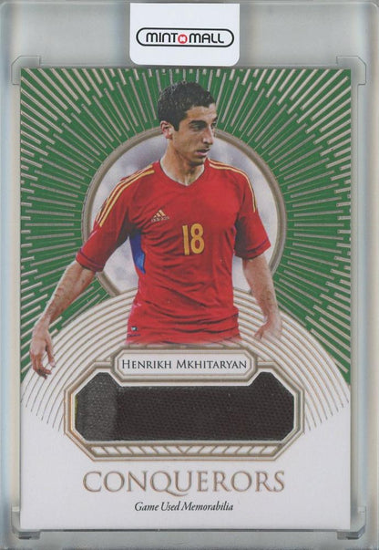 2024 Futera Henrikh Mkhitaryan Conquerors collectible card serial CQ1211/14 in new condition