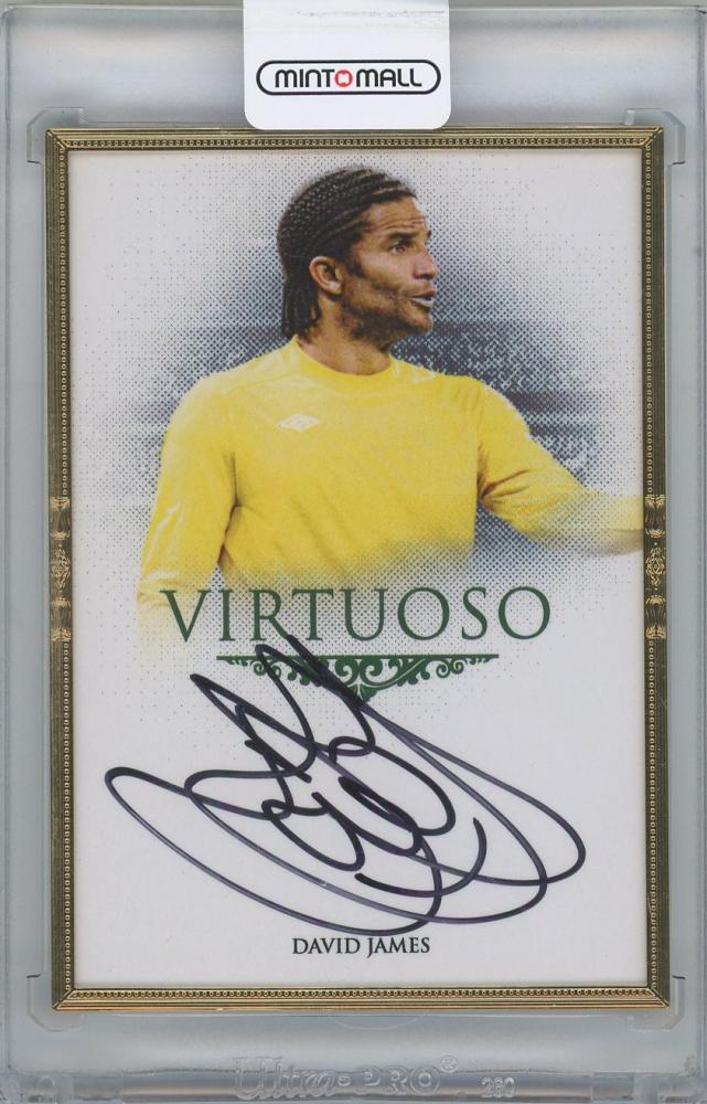 2025 FUTERA Unique World Football Edition 21 gold framed autograph card featuring David James from England dated June 6