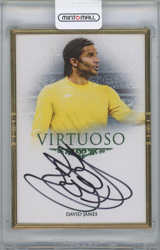 2025 FUTERA Unique World Football Edition 21 gold framed autograph card featuring David James from England dated June 6