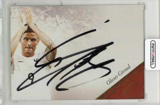 2015 FUTERA Unique Olivier Giroud ELITE Autograph Card model #EL06 featuring France football team