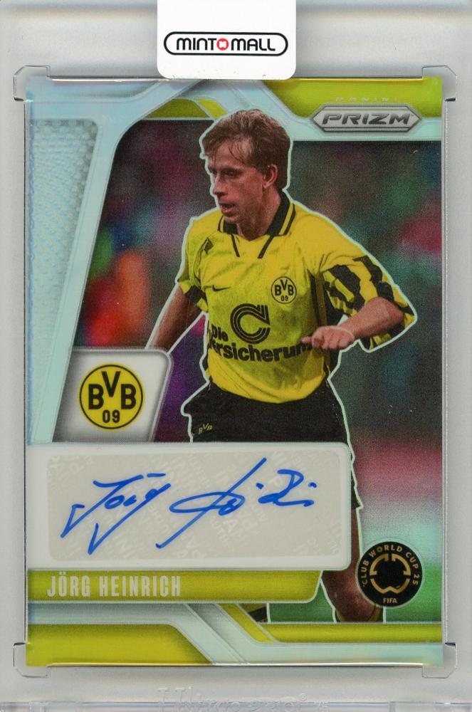 2025 PANINI Prizm FIFA Club World Cup Jorg Heinrich Signatures Prizms Silver trading card #982/99 featuring Borussia Dortmund