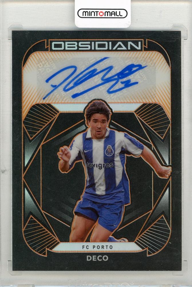 2020-21 PANINI Obsidian Deco Autographs Electric Etch Orange autograph card serial #1124 of 50