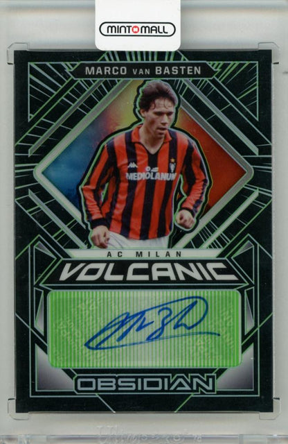 2021-22 PANINI Obsidian Marco Van Basten Volcanic Signatures Electric Etch Green trading card #161/5 AC Milan