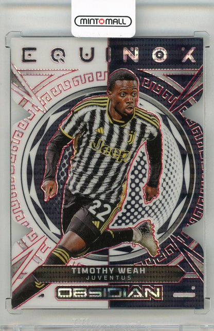 2023-24 PANINI Obsidian Timothy Weah Juventus Equinox Electric Etch Red Pulsar card #1720/75