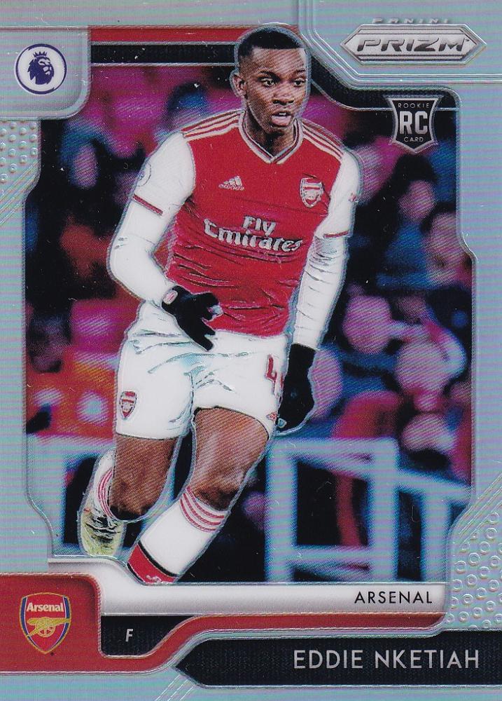 2019-20 Panini Prizm Premier League Eddie Nketiah Arsenal Silver parallel trading card