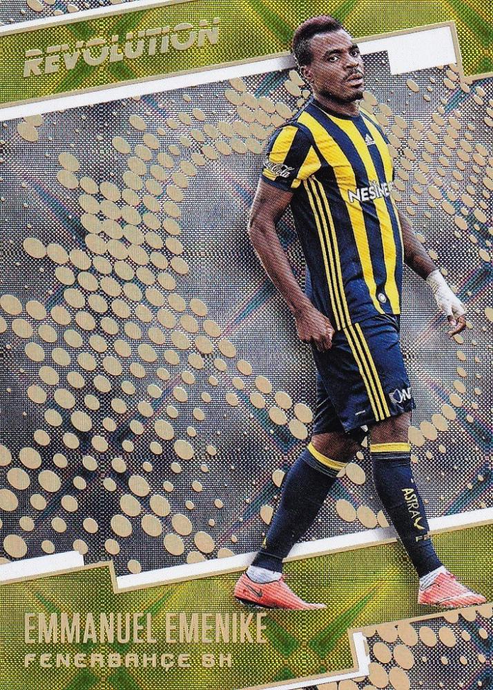 2017 Panini Revolution Fenerbahce SK Parallel Emmanuel Emenike Base Galactic trading card