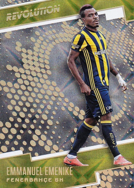 2017 Panini Revolution Fenerbahce SK Parallel Emmanuel Emenike Base Galactic trading card