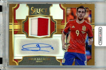 2017-18 Panini Select Paco Alcacer Jersey Autograph Copper Parallel numbered 19 of 49 from Spain