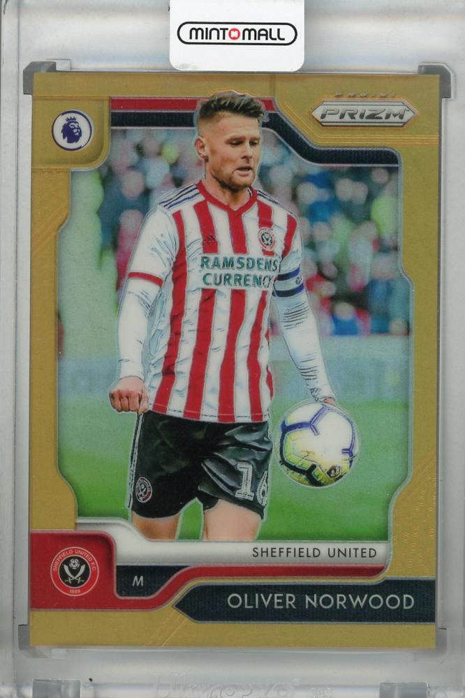 2019-20 Panini Prizm Premier League Sheffield United Oliver Norwood Base Orange parallel card serial 04 of 25