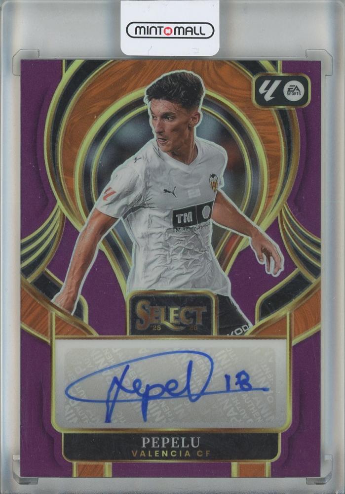 2025-26 Select La Liga Pepelu Signatures Purple card #1333/49 from Valencia in excellent used condition