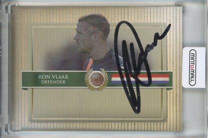 2014 Futera Ron Vlaar Autographs soccer trading card serial #CQ01 with autograph