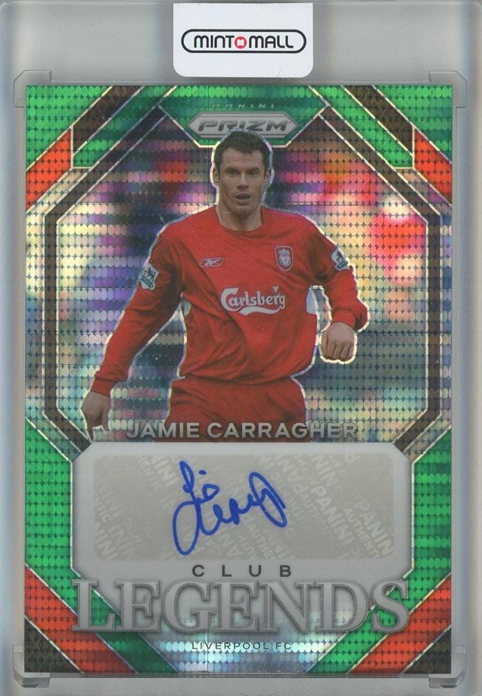 2023-24 Panini Prizm Jamie Carragher Green Pulsar card Liverpool FC English Premier League