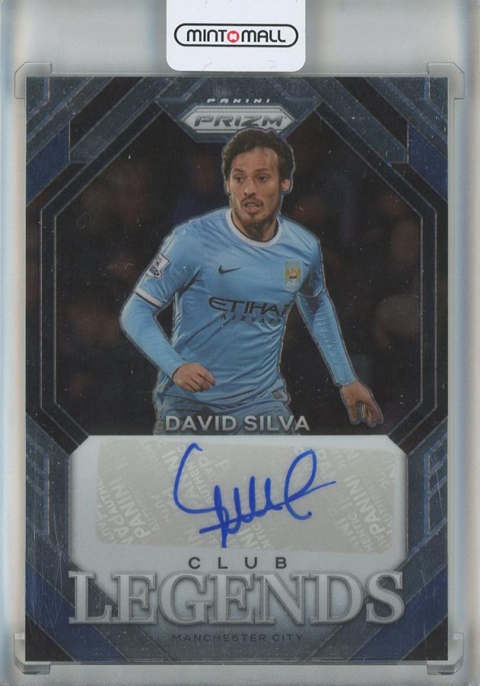2023-24 Panini Prizm English Premier League David Silva Club Legends Signatures trading card #4 Manchester City
