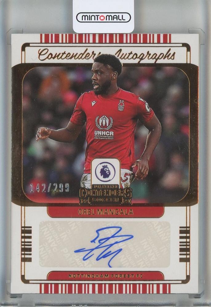 2022-23 Panini Chronicles English Premier League Orel Mangala Contenders Autographs #28 Nottingham Forest FC trading card