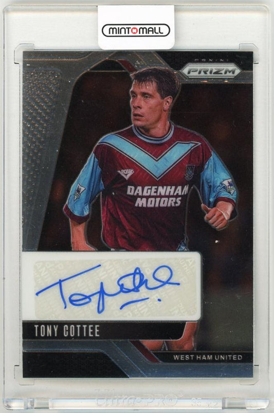 2024-25 Panini Prizm Premier League Tony Cottee Signatures trading card for West Ham United
