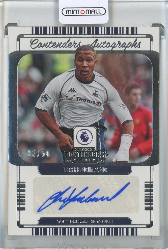 2022-23 Panini Chronicles English Premier League Les Ferdinand Contenders Autographs Silver card #3423/50 Tottenham Hotspur