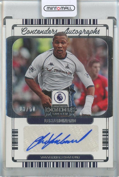 2022-23 Panini Chronicles English Premier League Les Ferdinand Contenders Autographs Silver card #3423/50 Tottenham Hotspur