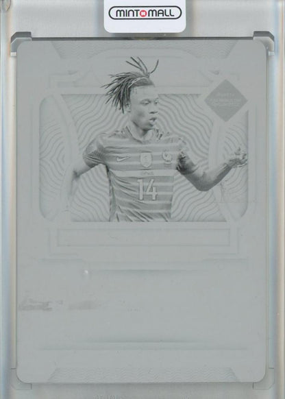 2022 Panini National Treasures Road to the World Cup Eduardo Camavinga 1/1 Printing Plates card France