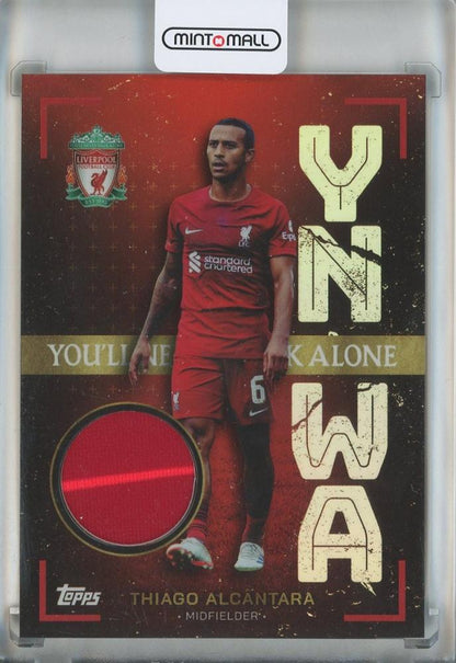 2022-23 Liverpool FC Topps Team Set card featuring Thiago Alcântara