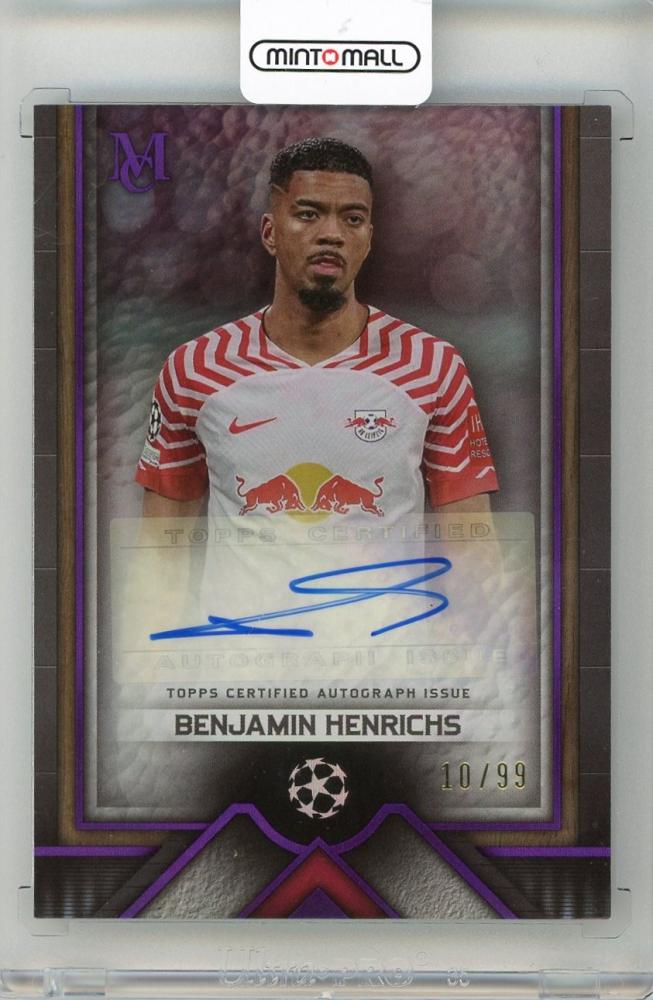 2023-24 TOPPS Museum Collection UEFA Champions League Benjamin Henrichs Archival Autographs Amethyst card