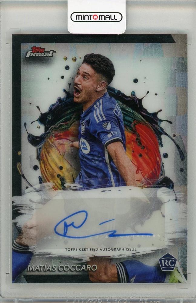 2024 TOPPS Finest Matias Coccaro autograph trading card from CF Montréal, front view