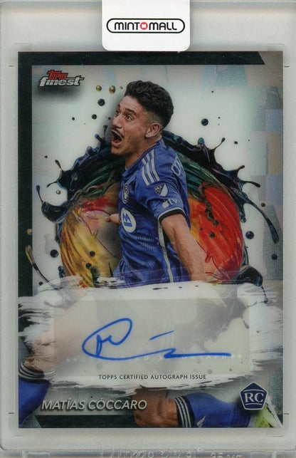 2024 TOPPS Finest Matias Coccaro autograph trading card from CF Montréal, front view
