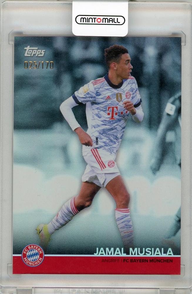 2021/22 Topps FC BAYERN MUNCHEN Team Set featuring Jamal Musiala numbered 025 of 170