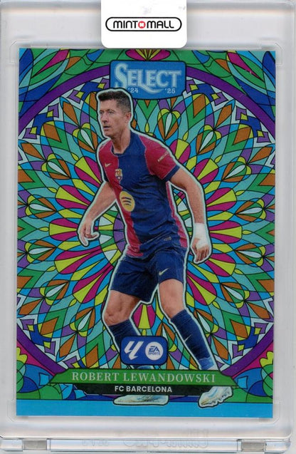 2024-25 PANINI SELECT LA LIGA Robert Lewandowski Stand Glass #12 FC Barcelona collectible card