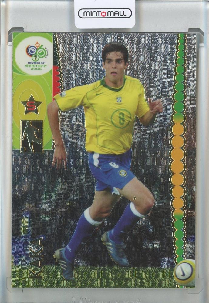 2006 Panini World Cup Germany trading card featuring Brazil player Kaka #59 with minor wear