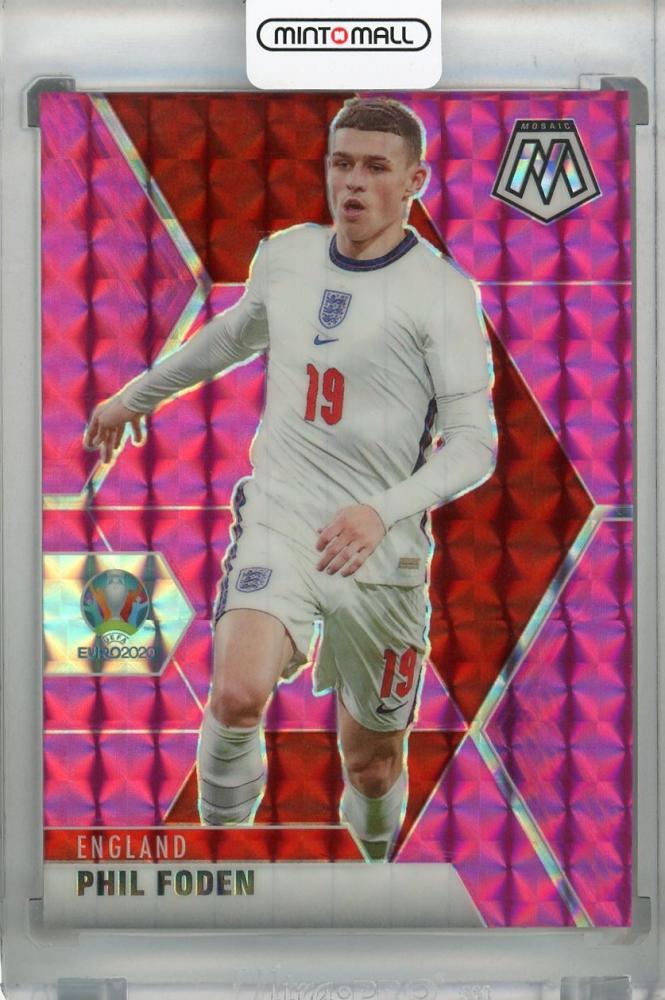 2021 Panini Mosaic UEFA Euro 2020 England Phil Foden Pink Parallel trading card numbered 03/25