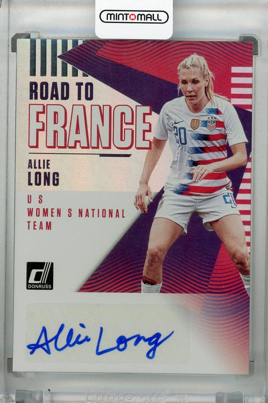 2018-19 Donruss United States Allie Long Road to France Autographs Parallel version trading card