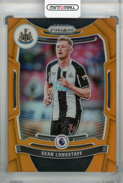 2021-22 Panini Prizm Premier League Sean Longstaff Newcastle United Base Orange parallel trading card numbered 03 of 25