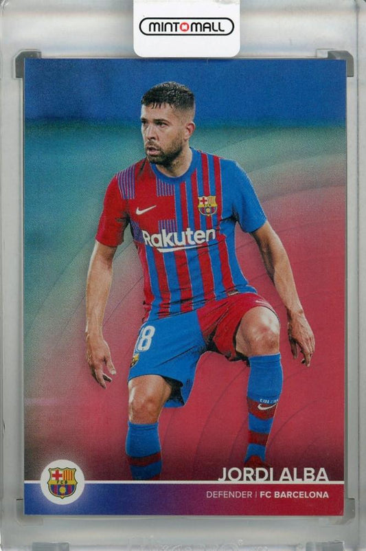 2021-22 Topps FC Barcelona Team Set Jordi Alba Base Red 1 of 5 trading card