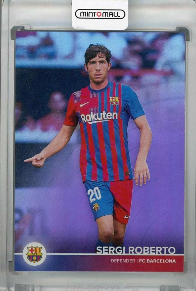 2021-22 Topps FC Barcelona Team Set Sergi Roberto base purple parallel card numbered 05 out of 15