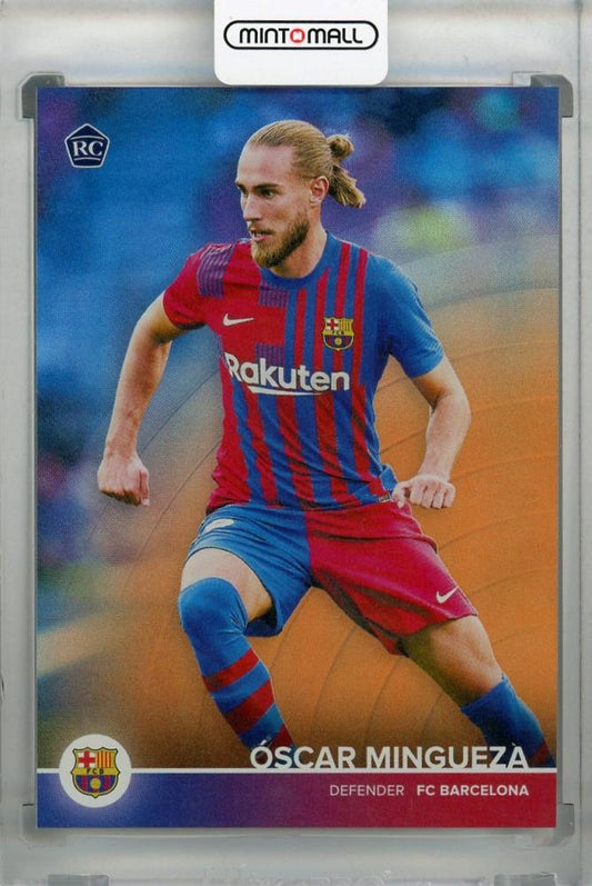 2021-22 Topps FC Barcelona team set card of Oscar Mingueza Base Orange Parallel 2019/20