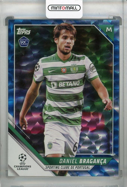 2021-22 Topps UEFA Champions League Daniel Braganca Sporting Clube De Portugal Icy Blue RC trading card number 77 of 99
